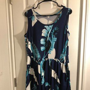 Women's Sleeveless Floral Print Sundress